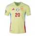 Camisa de Futebol Espanha Pedri Gonzalez #20 Equipamento Secundário Europeu 2024 Manga Curta